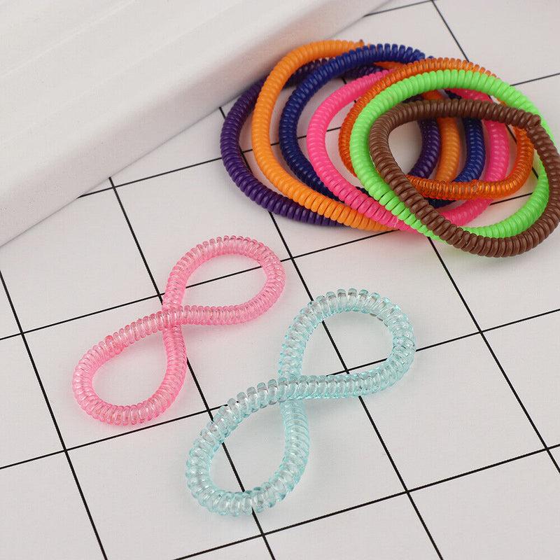 Elastic Super Thin Girls Rubber Hair Ropes Telephone Wire Ponytail Holder