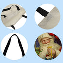 Santa Claus Printed Shoulder Shopping Bag Casual Large Tote Handbag