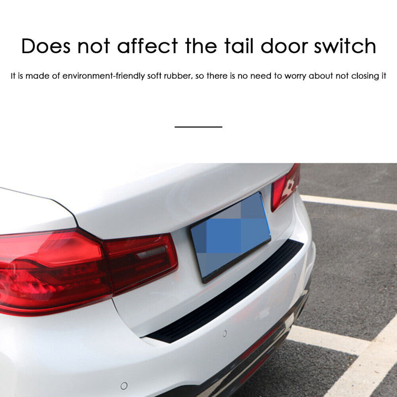35.8 inch Rubber Trunk Door Entry Protector + Double-Sided Tape for Car SUV