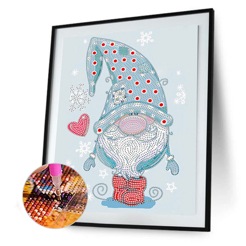 Special Shaped Ornaments DIY Love Heart Gnome Kit Part Drill 5D Diamond Painting