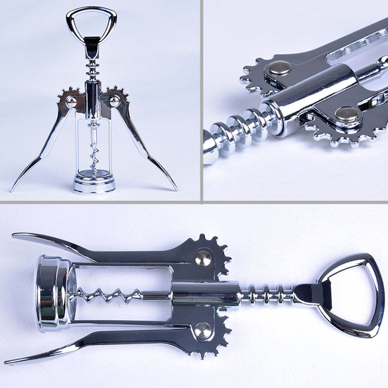 Stainless Steel Metal Wine Corkscrew Bottle Handle Opener Corkscrews