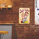 Sexy Lady Poster Metal Plate Tin Sign Plaque for Bar Pub Club Cafe Wall (D)
