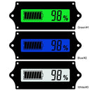 2pcs Battery Indicator LCD Display Batteries Capacity Monitor (White)