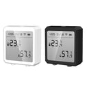 WIFI Temperature Humidity Sensor Indoor Hygrometer with LCD Display (White)