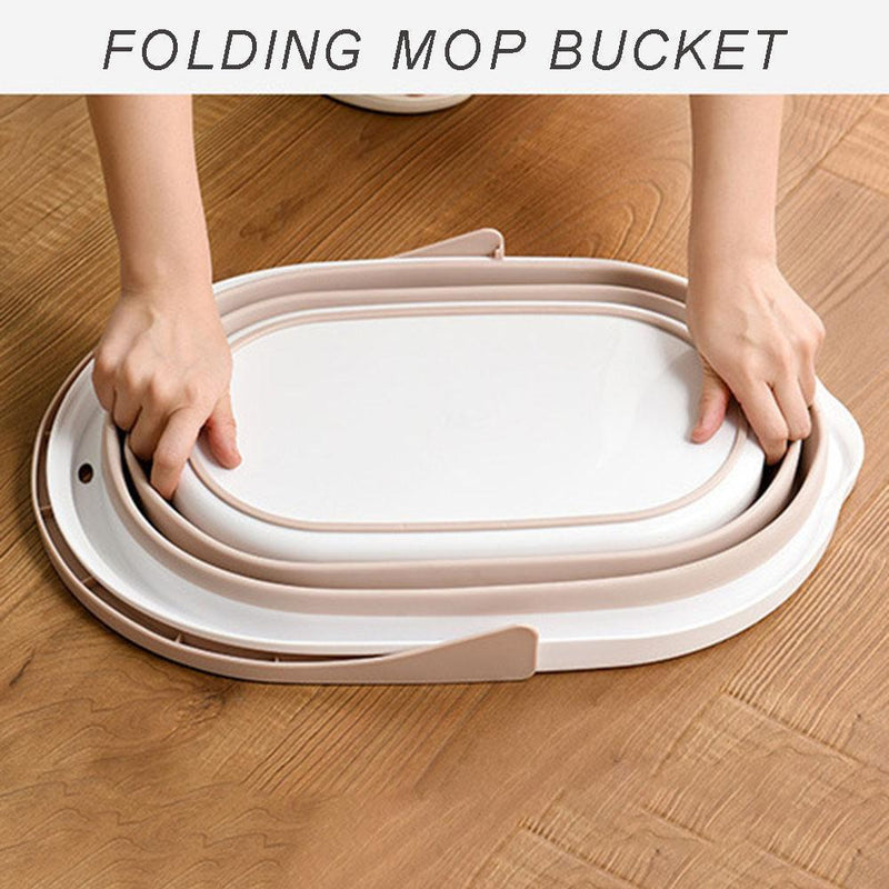 Collapsible Plastic Portable Mop Bucket Wash Basin Foldable Dishpan for KItch