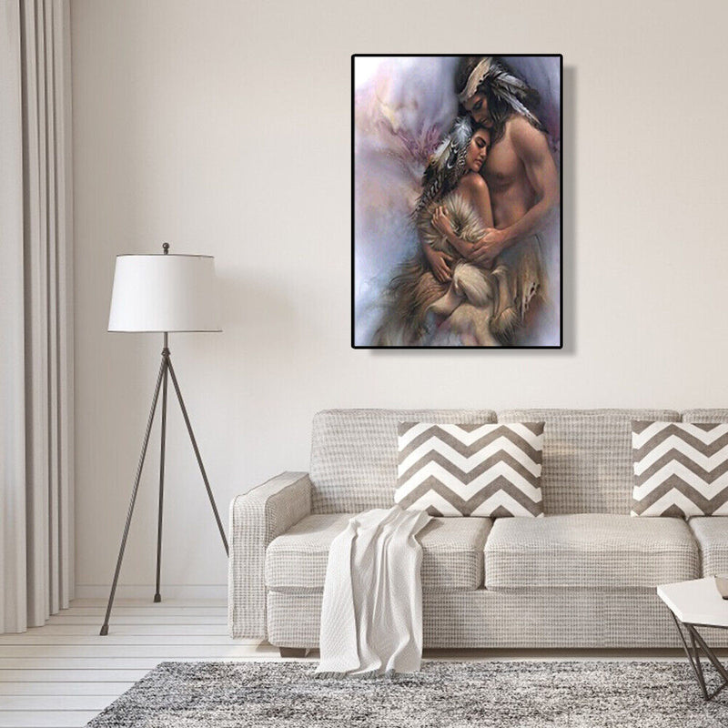 5D DIY Diamond Painting Full Drill Cross Stitch Couple Mosaic Picture Handicraft