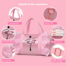 Girls Ballet Dance Bag Barrel Backpack Dance Tote Bags (Pink Long Yarn) Newly