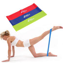 3pcs Stretchable Rubber Elastic Yoga Belt Band Pull Rope Resistance Tape