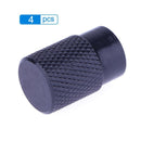 4pcs Auto Bicycle Tire Valve Caps Dust Covers for Schrader Valve (Black) Newly