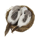 2* Artificial Bird Feathered Realistic Sparrow Home Ornament Decor Garden N9W4