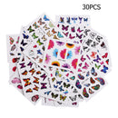 30pcs Nail Stickers Set Big Butterfly Water Transfer Decals Manicure Tools Newly