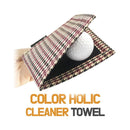 Golf Ball Cleaning Towel Golf Club Head Wiping Cloth Cleaner Tool (Red)