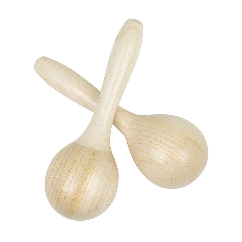 2pcs Baby Wooden Maraca Hand Rattles Kids Musical Percussion Instruments Newly