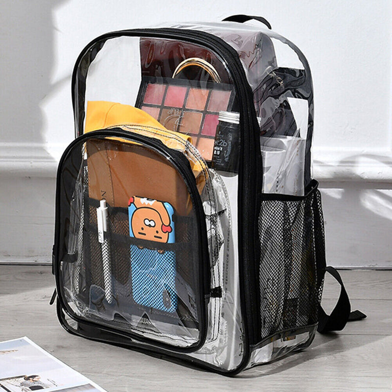 PVC Waterproof Portable Schoolbag Travel Solid Transparent Large Storage Bag