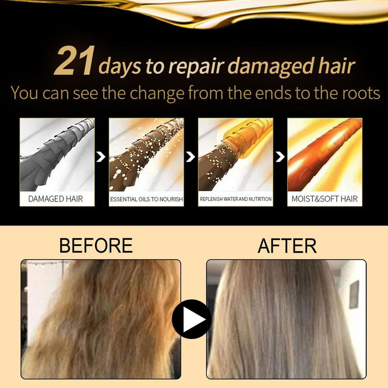 Anti-frizz Hair Serum for Dry Hair, Morocco Silk Bright For Damaged Hair Care~