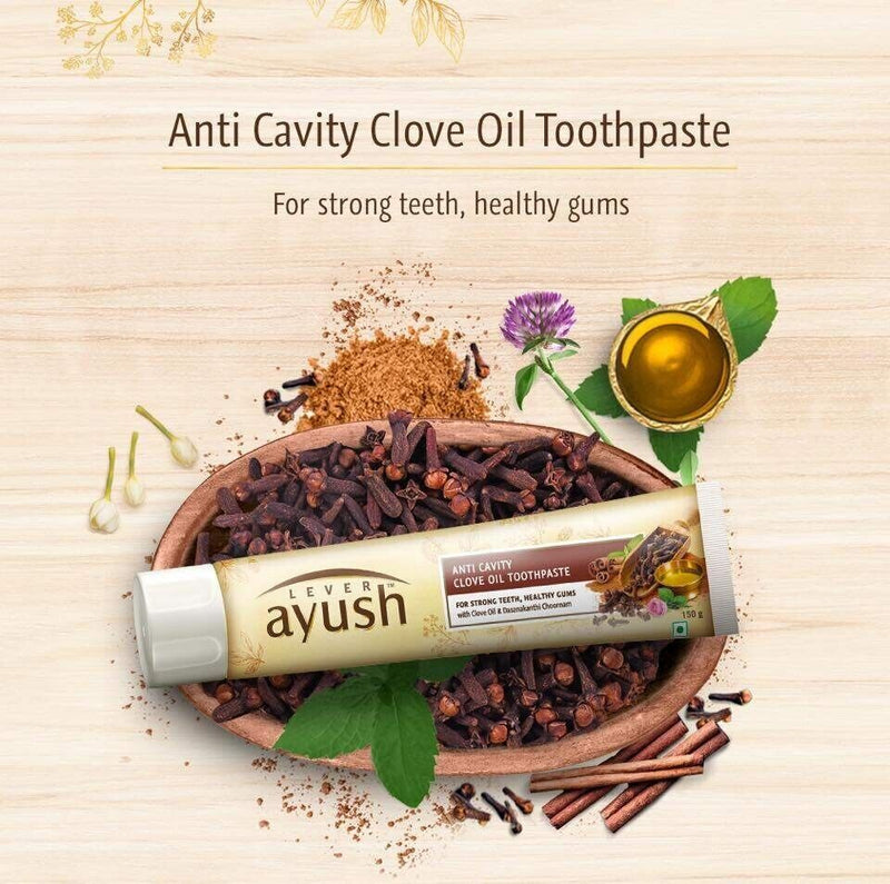 Lever Ayush Anti cavity clove oil Toothpaste for strong Teeth Healthy gums 70g