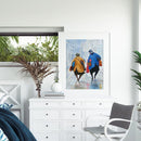 Two Old People Oil Paint by Numbers Hand Painted on Canvas for Home Decor