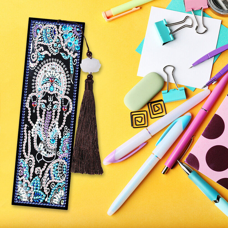 2x Diamond Painting Bookmark DIY Special Shaped Drill Animal Tassel Gift Crafts