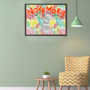 5D DIY Bear Monthly Full Round Drill Mosaic Diamond Painting Home Decorations