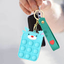 Push Bubbles Pen Shape Wallet Keychain Silicone Stationery Storage Bags for Kids