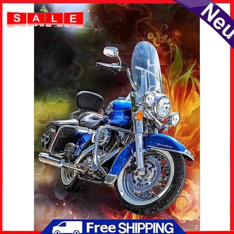 N/A 5D DIY Full Drill Diamond Painting Motorcycle Cross Stitch Embroidery Kit