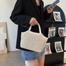 Summer Women Straw Shoulder Handbag Boho Beach Female Woven Handle Tote Purses