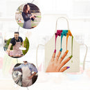 Kitchen Linen Apron Color Nail Polish Painted Party Supply Cleaning Pinafore