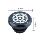 2pcs Aluminum Handlebar End Caps Plugs for MTB Road Folding Bike (Black 1)