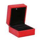 LED Lighted Earring Ring Gift Box Wedding Engagement Jewelry Case (Red)