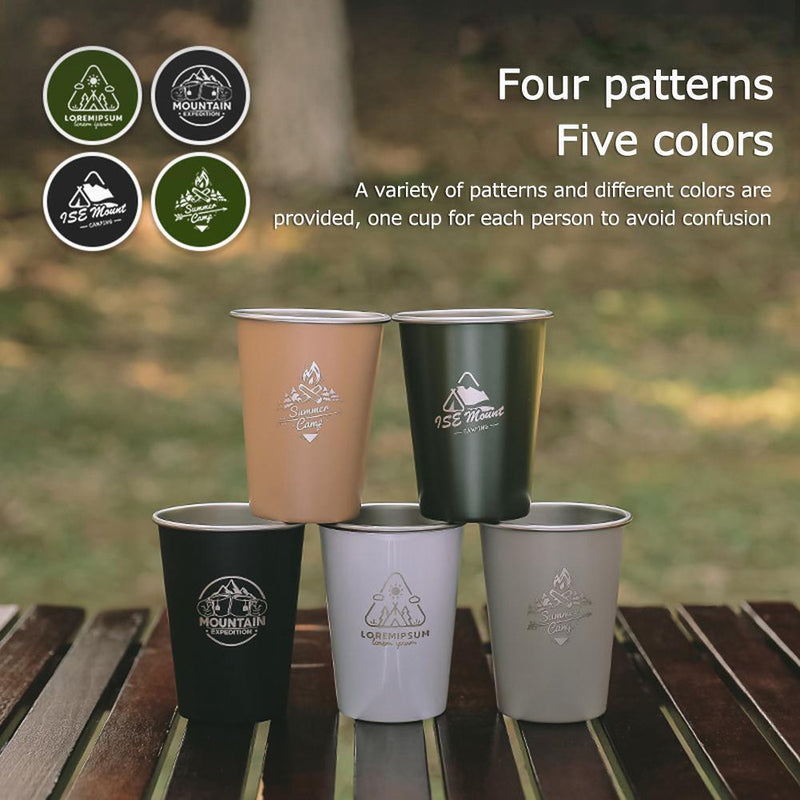 Stainless Steel Camping Cup Outdoor Travel Coffee Beer Drinks Mugs (Mud)