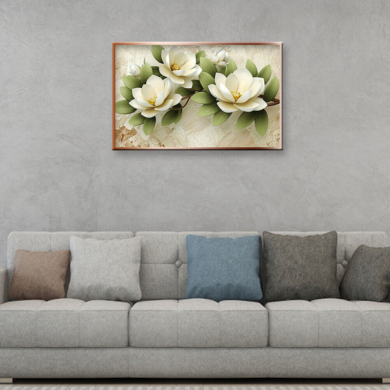 DIY 5D Relief Flower Drawing Wedding Gifts Full Drill Round Diamond Painting Kit