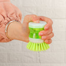 Removable 2 In 1 Cleaning Brushes Wash Pot Brush Pot Dish Brush Soap Dispensers