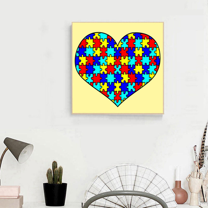 5D DIY Full Drill Diamond Painting Heart Embroidery Mosaic Craft Home Decor Kit