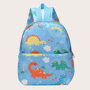 Dinosaur Kids Backpack Kindergarten Nylon Casual School Bag (Light Blue) Newly