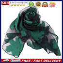 Women Flower Print Elegant Scarf Retro Satin Scarves Ladies Beach Shawls Bandana