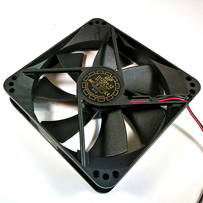 12V 2pin Cooler Cool Silent 27dB For Computer Case 12025 D12SH-12 Rugged