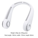 Summer Air Cooling Bladeless Sport Travel Personal Hanging Neck Fan (White)
