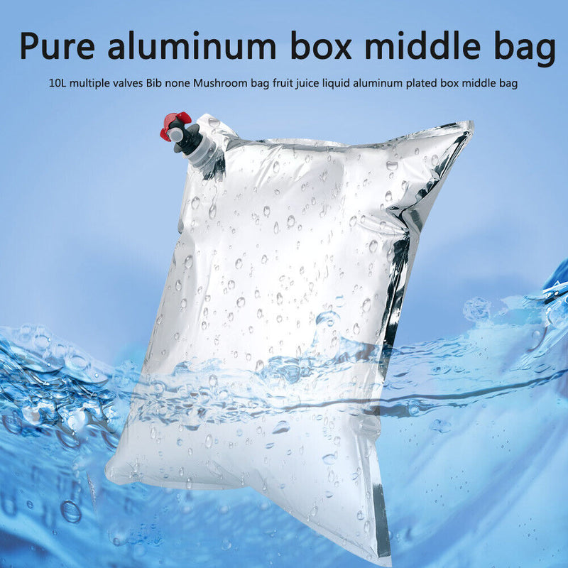 10pcs 10L Aluminum Foil BIB Bag for Beer Wine Juice Storage Bags with Tap Newly