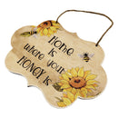 Welcome Door Sign, Sunflowers Bee Plaque (Home is Where Your Honey is) Newly