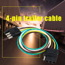 Tirol 2ft Trailer Light Wiring Harness 4 Way Flat 18 AWG Wire Connectors