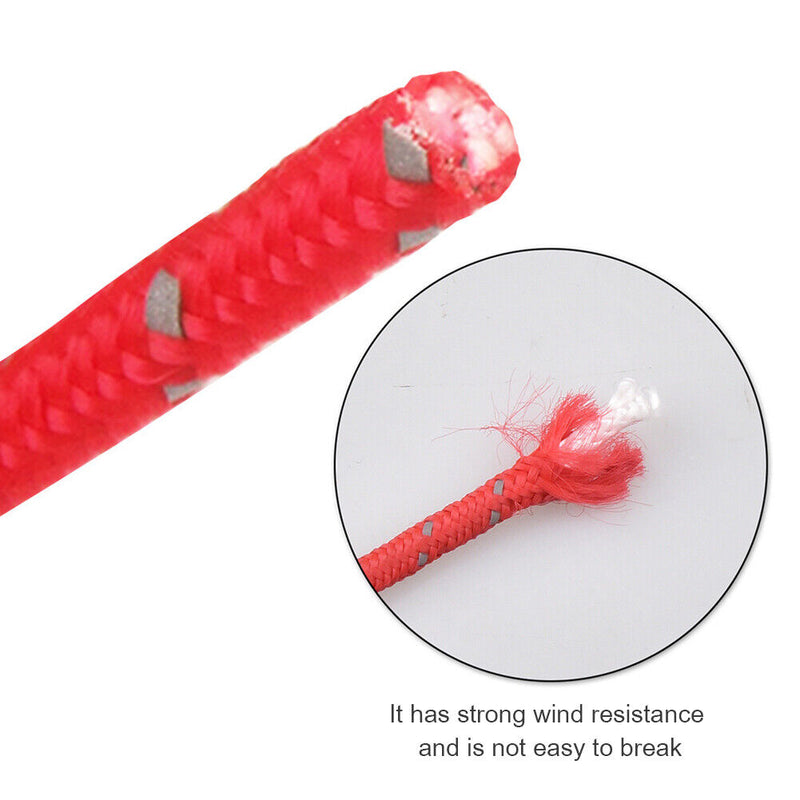 Camp Accessories 4mm Reflective Tent Paracord Rope Outdoor Hiking Canopy La