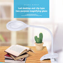 5x 10x Magnifying Illuminated Desktop Clip Loupe Banknote Inspection Magnifier