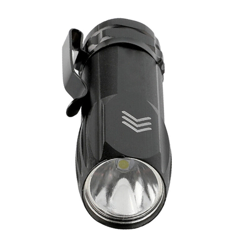 Strong LED Flashlight Aluminum Alloy Mini Portable Pen Clip Light Pocket Torch
