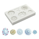Cake Decorating Turn Sugar 5 Cavity European Gem Silicone Mold Chocolate Mould