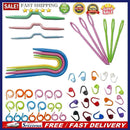 53pcs/set Knitting Kit Needle Clip Crochet Hook Plastic Knit DIY Craft Mark