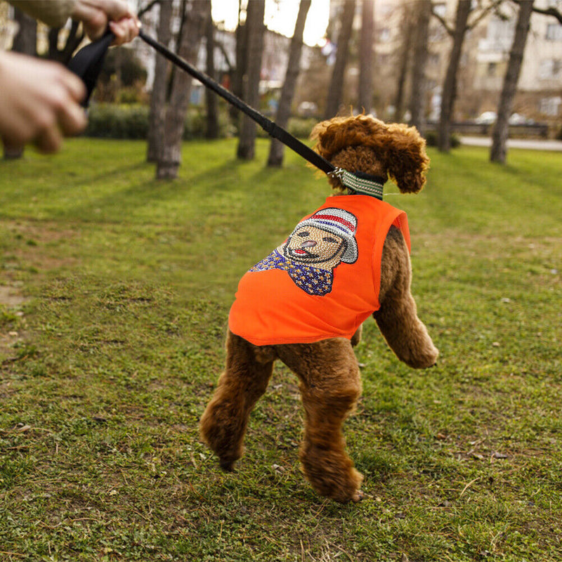 DIY Applique Diamond Vest Breathable Clothing Thin Puppy Clothes Pet Supplies
