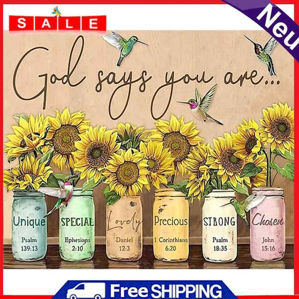 50x40cm Oil Paint By Numbers English Sentence Frameless Picture Kits Home Decor