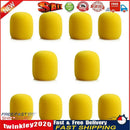 10pcs Microphone Windscreen Sponge Cover Mic Foam Protective Caps (Yellow) Newly