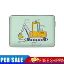 Cartoon excavator Printed laptop tablet case computer bag
