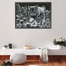 Full Embroidery Handmade Snow Cat Counted DIY 11CT Canvas Cross Stitch Kit Craft